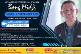 "Instan" gelar diskusi tiga tahun kepemimpinan Gubernur Sutarmijdi