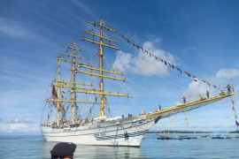 KRI Bima Suci tiba di Pelabuhan Morotai
