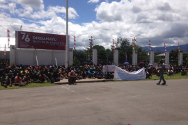 Polres Jayawijaya  menduga mantan Kadistrik Wouma jual empat ton beras bansos