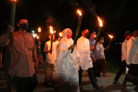 Cegah Pandemi COVID-19, Warga Gelar Ritual Tolak Bala