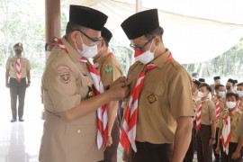 Ketua Kwarcab Pramuka Pringsewu lantik pengurus Mabi