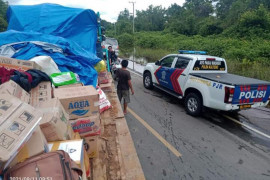 Tertahan di Bukit Rawi, Aliansi Tabalong dikawal PJR Polda Kalteng