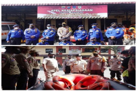 Pemkot, Polres, dan Koramil gelar apel siaga bencana alam