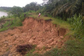 Tanggul Sei Wampu di Stungkit Wampu Langkat terancam jebol