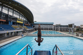 Latihan atlet loncat indah Jawa Barat
