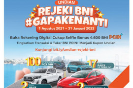 Gelar program undian, BNI siapkan hadiah kendaraan ramah lingkungan