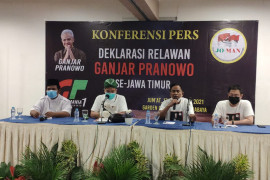 Relawan Jokowi se-Jatim deklarasi dukung Ganjar Pranowo-Erick Thohir