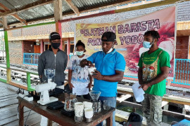 Komunitas D2WNG gelar pelatihan pengenalan kopi bagi Pemuda Yoboi