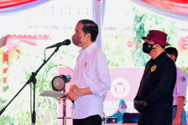 Presiden Jokowi tinjau program vaksinasi massal BIN