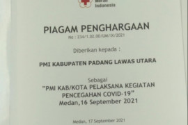 PMI Paluta terima penghargaan pencegahan COVID-19