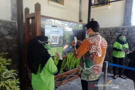 Uji coba pembukaan Candi Boko dengan aplikasi PeduliLindungi
