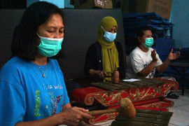 Ibu-ibu PKK di Kediri salurkan hobi dengan bentuk grup gamelan