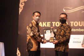 Citilink dapat penghargaan "Lake Toba Tourism Awards" 2021/2022 dari ITTA Foundation