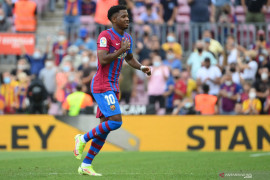 Pelatih Barcelona enggan jadikan Ansu Fati sebagai "starter" lawan Benfica