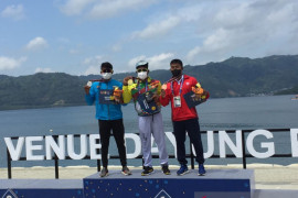 Maizir Riyondra raih emas perdana untuk Riau lewat dayung