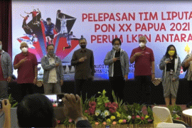 LKBN Antara melepaskan tim peliputan PON XX Papua,