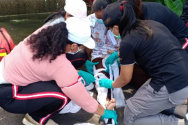 AQUA Mambal-FPRB Desa Bongkasa Pertiwi lakukan simulasi kesiapsiagaan bencana