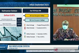 Kalsel alami deflasi 0,05 persen pada September