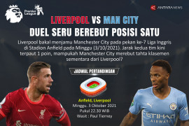 Liverpool vs Man City: Duel seru berebut posisi satu
