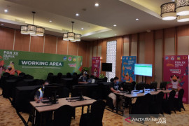 Menengok ruang kerja  peliput PON XX Papua Klaster Mimika