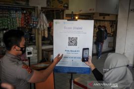 Penerapan aplikasi peduli lindungi di pasar tradisional