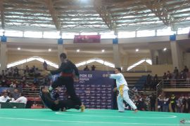 PON Papua - Aji Bangkit Pamungkas juara Asian Games kalah dari pesilat Kaltim