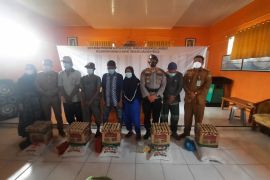 Kapolres Langkat bantu sembako keluarga nelayan musibah tenggelam