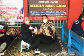 Lapas Talu Pasaman Barat lakukan donor darah berbagi di tengah pandemi COVID-19
