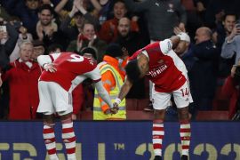 Pelatih Arsenal senang dengan performa Aubameyang