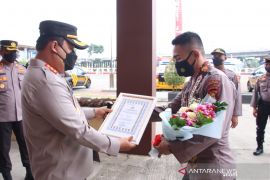 Polresta beri penghargaan Bripka Andriansyah  peraih medali PON
