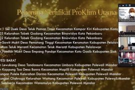 Tiga desa binaan PT RAPP terima Sertifikat Proklim Utama dari KLHK