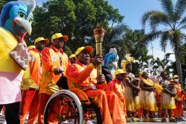 Upacara pembukaan Peparnas Papua tampilkan sesuatu yang berbeda.