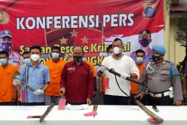 Enam pelaku pembacokan sebabkan korbannya meninggal di Sawit Seberang terancam hukuman mati