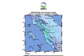 Gempa magnitudo 5,1 guncang Tapanuli Selatan namun tidak berpotensi tsunami