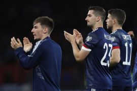 Kualifikasi Piala Dunia 2022:   Skotlandia rebut tiket playoff kandang seusai taklukkan Denmark 2-0