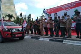 Ratusan ribu masker dan sabun cuci tangan disebar di Riau