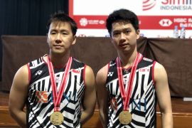 Kevin/Marcus cetak sejarah kemenangan "hat-trick" di Indonesia Open