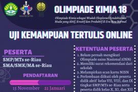 Himpunan Mahasiswa Kimia Unri gelar Olimpiade Kimia pada Januari 2022, ayo buruan mendaftar