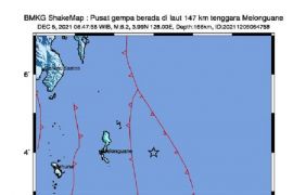 Gempa magnitudo 6,1 di Talaud tidak berpotensi tsunami