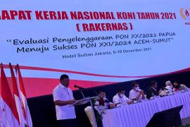 Rakernas KONI Pusat bahas penyempurnaan aturan mutasi atlet menjelang PON