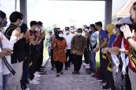 Bupati Sleman meresmikan "tetenger" erupsi Merapi Museum Terbuka Bakalan
