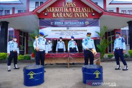 Lapas Narkotika Karang Intan musnahkan barang bukti hasil razia