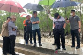 Gubernur  Kaltim tinjau pembangunan penahan abrasi di Kabupaten Berau