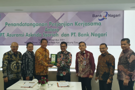 Bank Nagari tandatangani PKS dengan Askrida dan Askrida Syariah