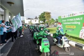 Kolaborasi dengan Pemprov dan TP PKK Sumut, Grab laksanakan vaksinasi keliling