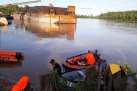 Pencarian dua awak kapal tenggelam di Sungai Kahayan dihentikan