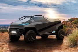 Thundertruck kendaraan truk konsep dari perusahaan iklan