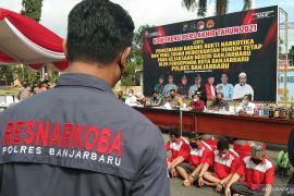 Pengungkapan kasus narkotika di Banjarbaru menurun kuantitas barang bukti meningkat