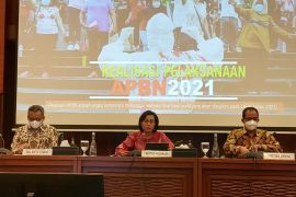 Sri Mulyani: Realisasi defisit APBN 2021 menurun jadi 4,65 persen