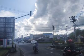 Traffic light di perempatan Polres Kapuas Hulu tidak berfungsi sejak 2016